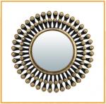 QWERTY Зеркало декоративное "Дижон", бронза, 25 см, D зеркала 13 см /24
