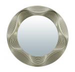 QWERTY Зеркало декоративное "Гавр", серебро, 25 см, D зеркала 17 см /24