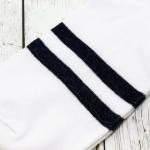 Короткие носки р.40-45 "Two lanes" Белые