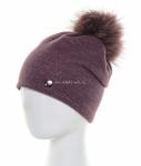 020/1 Лого помпон мех шерсть мохер люрекс флис Шапка