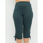 Бриджи женские 717-5, черно-изумрудные