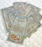 Комплект кухонных полотенец из рогожки Дни недели - Рецепты 35х60 см - 8 шт. , хлопок 100%