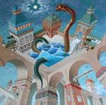 Деревянный пазл DAVICI 7-01-28-125 Купание разноцветного дракона