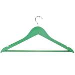 Вешалка деревянная с перекладиной, изогнутая, микс, размер 52-54 (белый, голубой, розовый, фисташковый)