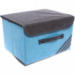Коробка для хранения вещей 26*20*17 Узоры голубой