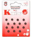 Кнопка пришивная "KOH-I-NOOR" 10 (KIN1000 №2/0) металл d 5 мм 15 шт. никель