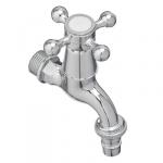 FRESSO Кран водоразборный кор. излив, вентильный, со штуцером, 1/2", цинк