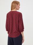 Блуза бордовая с принтом и рукавами 3/4