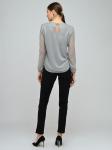 Блуза серая с манжетой на резинке