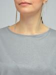 Блуза серая с манжетой на резинке