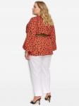 Блуза с широкими рукавами и леопардовым принтом