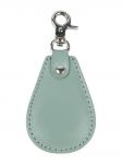 Брелок мятного цвета из натуральной кожи