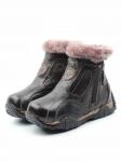 T6617 BROWN Ботинки детские зимние (натуральная кожа, натуральный мех)
