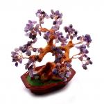Дерево счастья SEW26-12AM из натуральных камней Аметист 22см-20см