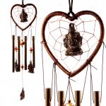 Музыка ветра MW-E15-10 С Ганешами 4 палочки 45см d-10см дерево металл