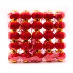 Китайский фонарик A6304R-01 Красный праздничный уп-25 шт. , высота - 4 см.