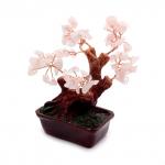 Дерево счастья SEW26-2RK Розовый кварц натуральные камни 14см-8см NS-62