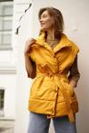 *Жилет со стойкой oversize Горчица