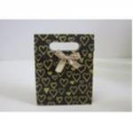 Подарочные пакеты Мал."Черн.Сердечки"