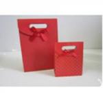 Подарочные пакеты Средние."Красн. Горох"