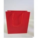 Подарочные пакеты Средние."Красный кожа"