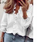 Блузка 6106 ворот волна белая A133 116