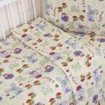 Постельное белье в детскую кроватку 1304/1 Лесная сказка бежевый ГОСТ