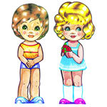 Бумажные куклы с одеждой для вырезания