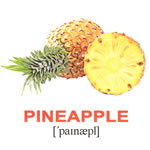 Английские карточки "Фрукты"