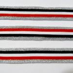 Трикотажная тесьма(лампас) цвет полоска с люрексом