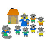 Липучки "Волк и семеро козлят"