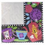 Салфетки Безумное чаепитие, 25*25 см, 16 шт. #1502-2668