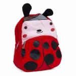 %Рюкзак детский "Плюшевая божья коровка" (19х8х23 см, ткань полиэстер, красно-чёрный)