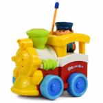 Mioshi Tech Машинка р/у "Маленький паровоз" (14,5х17 см, 2 канала,  свет., звук, фигурка, жёлтый)