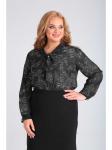 Блузка 1029 черный, ОрхидеяЛюкс