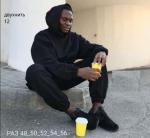 Мужской костюм трикотаж плотный Черный SN