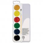 Краски акварельные ЛУЧ Классика,  6 цв., медовые, с кистью, пластиковая коробка, 19 с1283-08