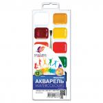 Краски акварельные ЛУЧ Классика, 12 цв., медовые, с кистью, пластиковая коробка, 19 с1287-08