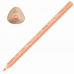 Карандаш цветной утолщенный STAEDTLER Noris club, 1 шт., трехгранный, грифель 4 мм, персик,1284-43