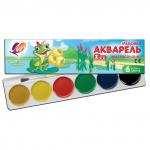 Краски акварельные ЛУЧ Zoo,  6 цв., медовые, с кистью, картонная коробка, 22 с1415-08