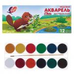 Краски акварельные ЛУЧ Zoo, 12 цв., медовые, с кистью, картонная коробка, 22 с1416-08