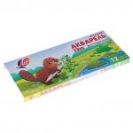 Краски акварельные ЛУЧ Zoo, 12 цв., медовые, с кистью, картонная коробка, 22 с1416-08
