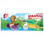 Краски акварельные ЛУЧ Zoo, 14 цв, медовые, с кистью, картонная коробка, 22 с1417-08