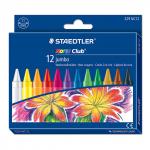 Восковые мелки утолщенные STAEDTLER (Германия) Noris Club Jumbo, 12 цв.,картонная упаковка,229-NC12