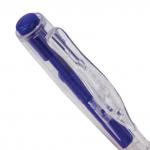 Ручка шариковая автоматическая с грипом STAFF Basic, СИНЯЯ,корпус прозр., 0,7мм,линия 0,35мм, 142820