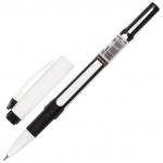 Ручка гелевая с грипом BRAUBERG Contact, ЧЕРНАЯ, корпус черный, узел 0,5мм, линия 0,35мм, 141185