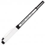 Ручка гелевая с грипом BRAUBERG Contact, ЧЕРНАЯ, корпус черный, узел 0,5мм, линия 0,35мм, 141185