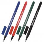 Набор капиллярных ручек (линеров) BRAUBERG 4 шт., АССОРТИ, Aero, трехгран,метал.наконеч,0,4мм,141524