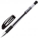 Ручка гелевая с грипом BRAUBERG Geller, ЧЕРНАЯ, игольчатый узел 0,5мм, линия письма 0,35мм, 141180