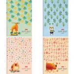 Тетрадь А4 80л. HATBER гребень, клетка, матовая ламинация, Счастливчики (4 вида в спайке), T373835